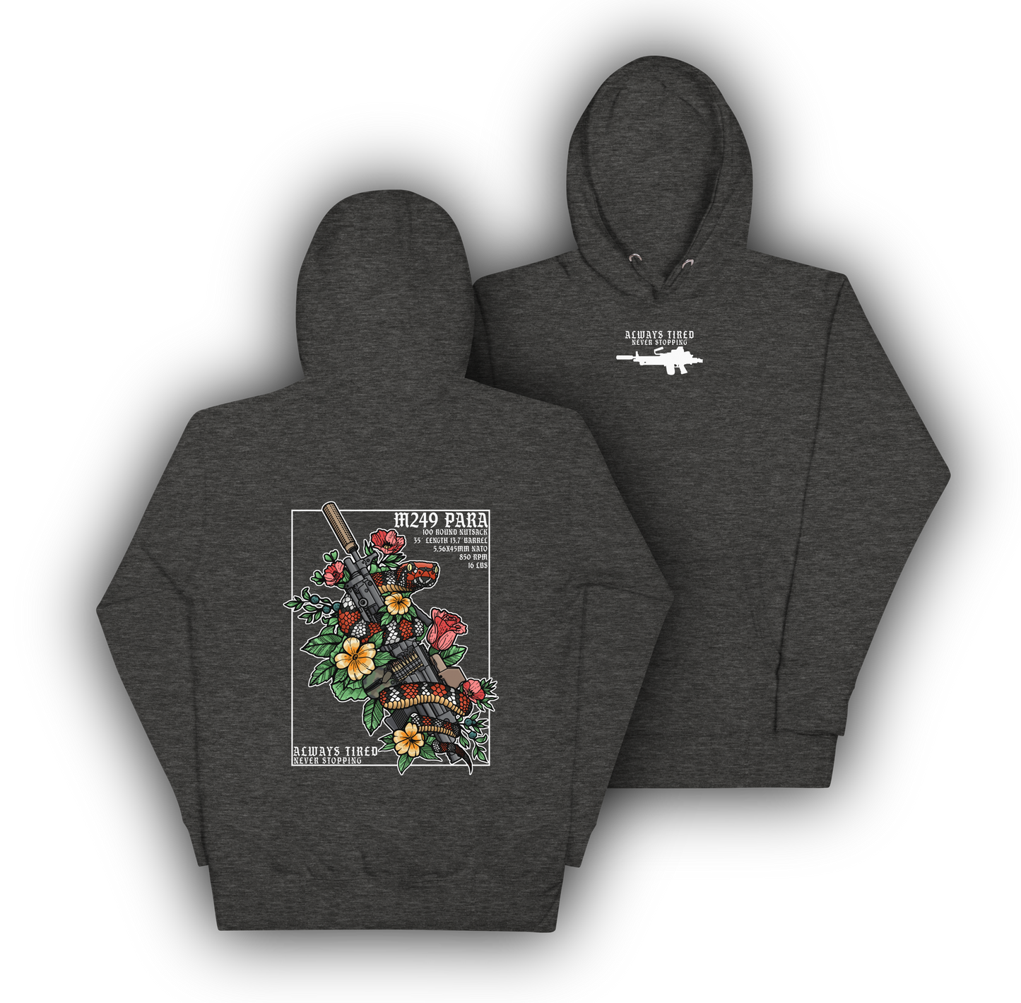 M249 Colored Back Print Hoodie