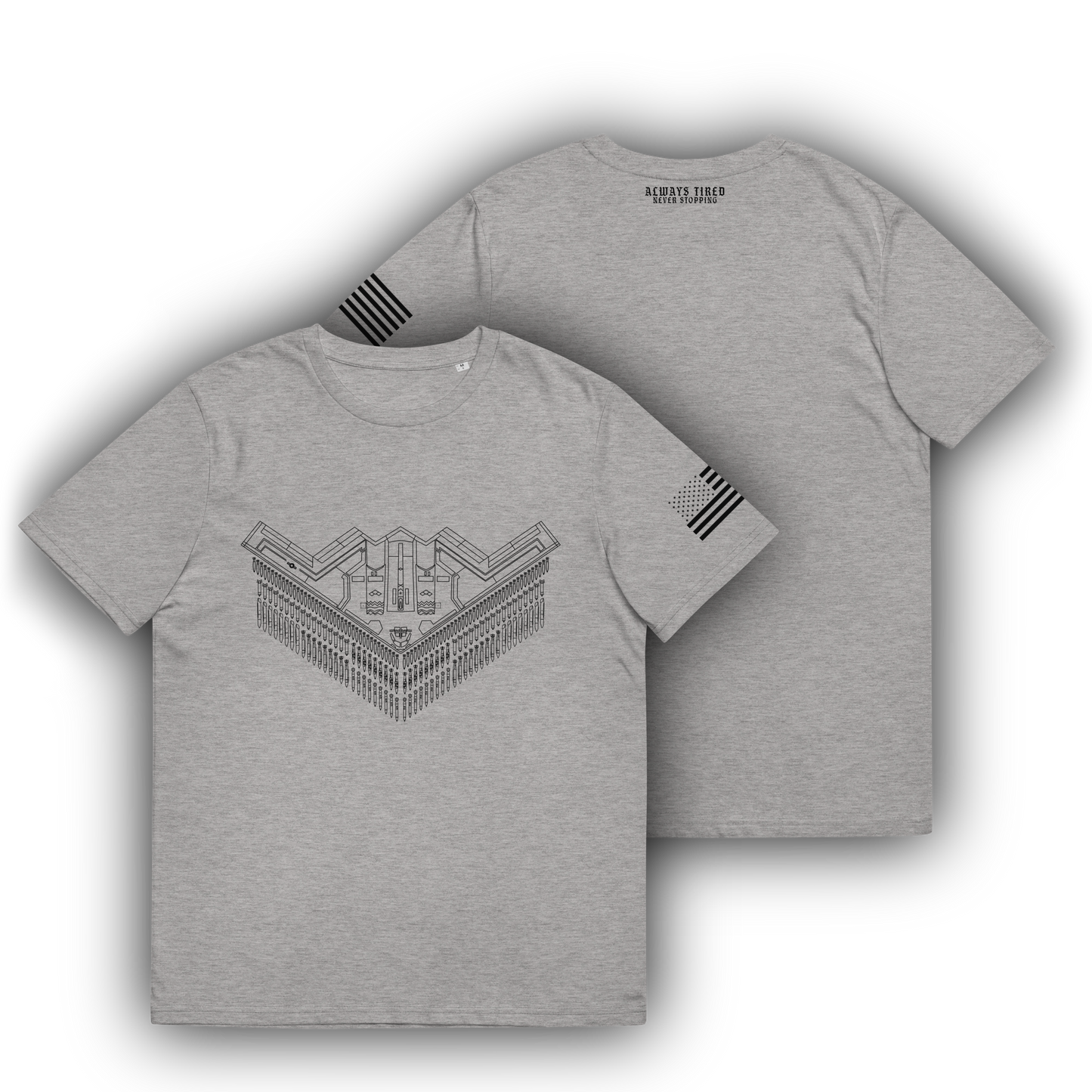 B2 Bomber Shirt Front Print Heavier T