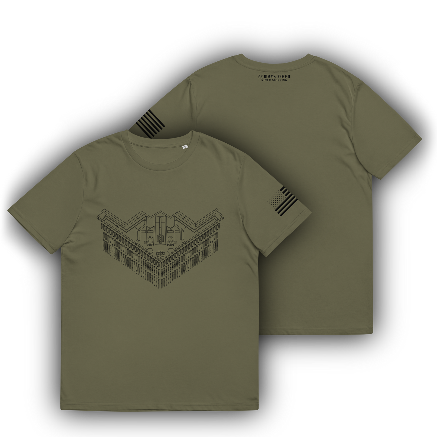 B2 Bomber Shirt Front Print Heavier T