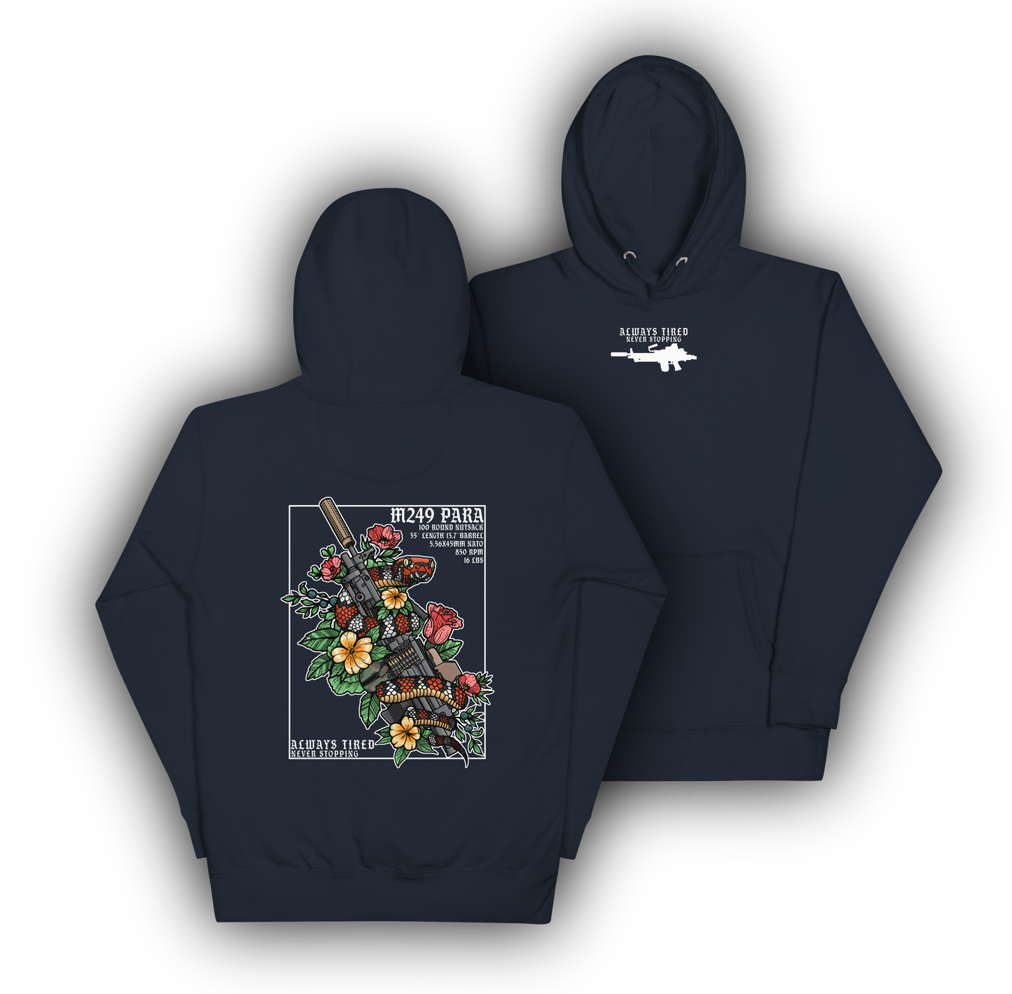 M249 Colored Back Print Hoodie