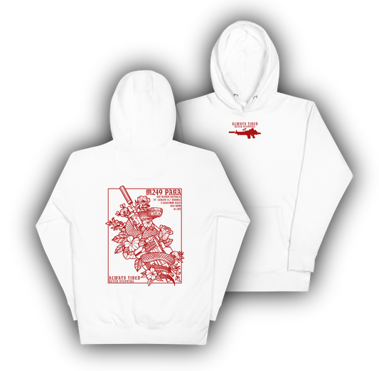 M249 Red Back Print Hoodie