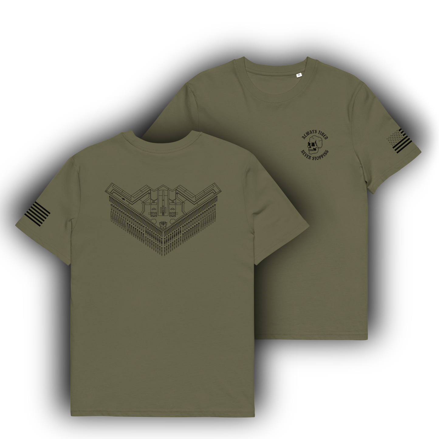 B2 Bomber Shirt Back Print Heavier T