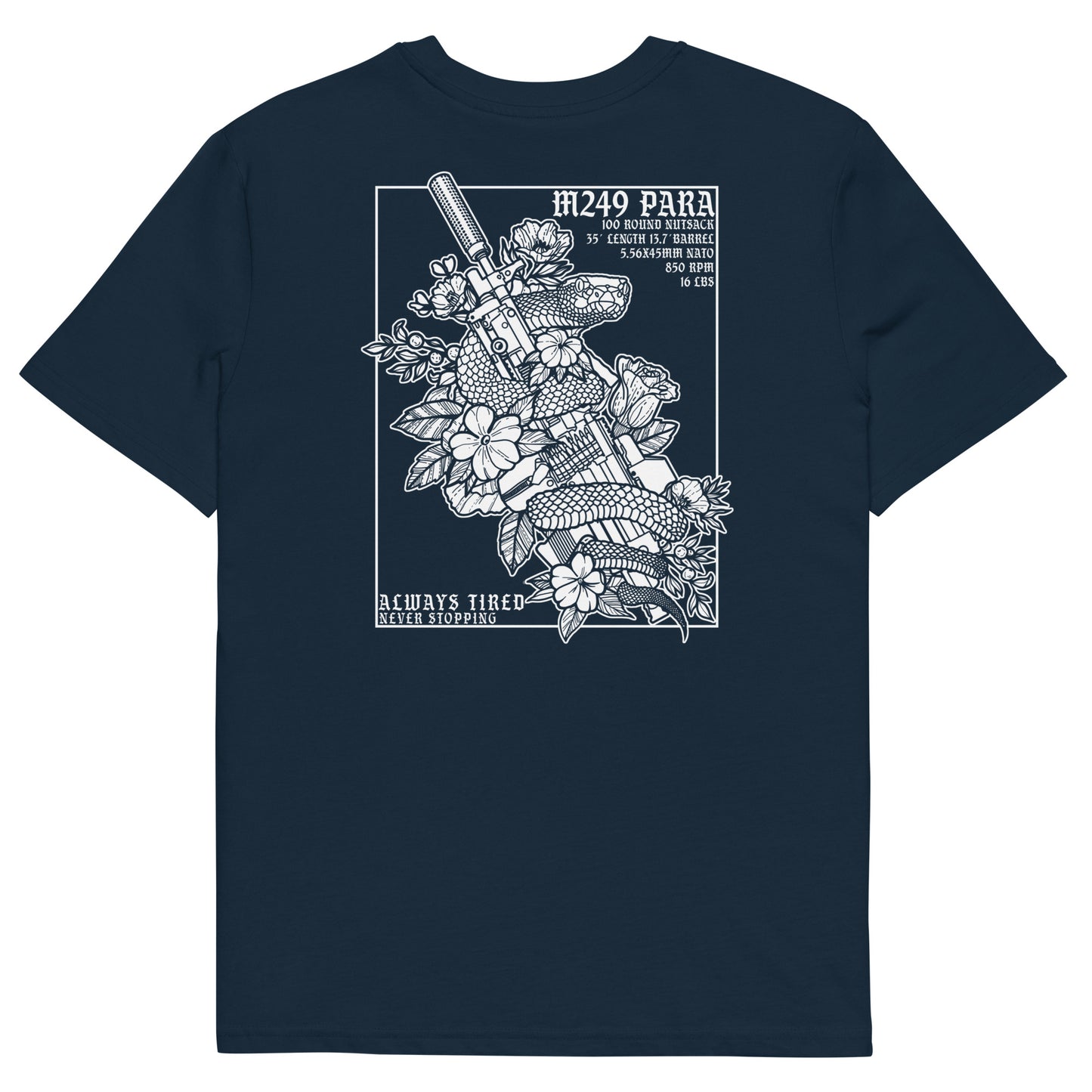 M249 White Back Print Heavier T