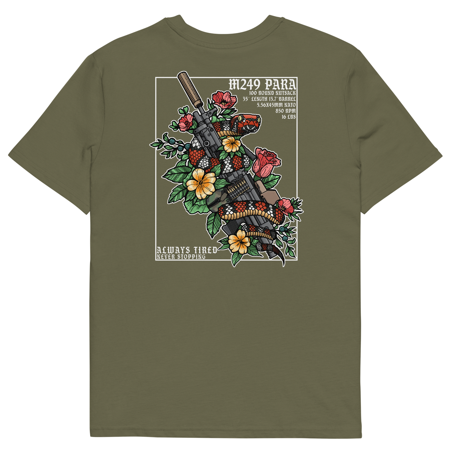 M249 Colored Back Print Heavier T
